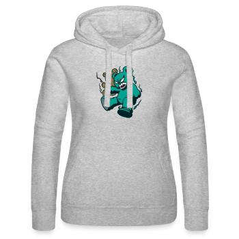 Halloween mad bear - Women’s Hooded Sweater by Russell - heather grey - Front - Marisol (170cm)
