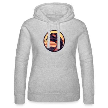 Serpent Cobra Bande Dessinée Cool - Sweat à capuche Russell Femme - gris chiné - Devant - Marisol (170cm)