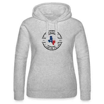 Lone Star Texas Flagge Umriss - Frauen Kapuzen Sweater von Russell - Grau meliert - Vorne - Marisol (170cm)
