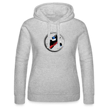 Shoes - Women’s Hooded Sweater by Russell - heather grey - Front - Marisol (170cm)