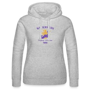 Sternzeichen Wassermann - Frauen Kapuzen Sweater von Russell - Grau meliert - Vorne - Marisol (170cm)