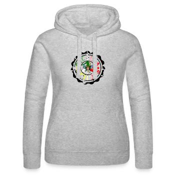 Trinacria Sizilien - Frauen Kapuzen Sweater von Russell - Grau meliert - Vorne - Marisol (170cm)
