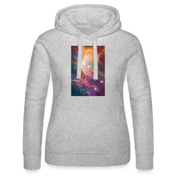Unbekannter Sternennebel 1 - Frauen Kapuzen Sweater von Russell - Grau meliert - Vorne - Marisol (170cm)
