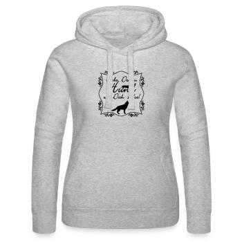 Hund Spruch Geschenk Haustier Tier Tierfreund - Frauen Kapuzen Sweater von Russell - Grau meliert - Vorne - Marisol (170cm)
