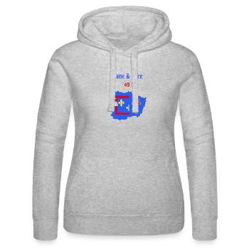 Maine & loire - Sweat à capuche Russell Femme - gris chiné - Devant - Marisol (170cm)
