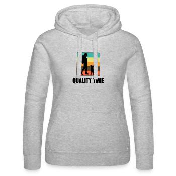 Wanderer Wandern Statement Bergwanderung Klettern - Frauen Kapuzen Sweater von Russell - Grau meliert - Vorne - Marisol (170cm)