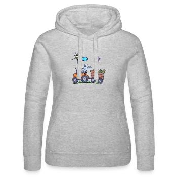 Tractor Farmer Field Vehicle Agricultural Machinery - Women’s Hooded Sweater by Russell - heather grey - Front - Marisol (170cm)