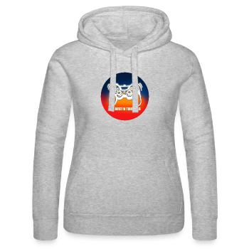 Game Console Gamer - Women’s Hooded Sweater by Russell - heather grey - Front - Marisol (170cm)