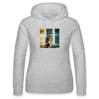 Eisvogel - Frauen Kapuzen Sweater von Russell - Grau meliert - Vorne - Marisol (170cm)