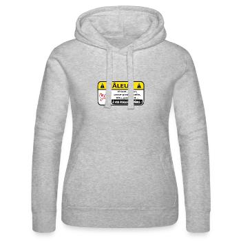 Complaining Danger - Women’s Hooded Sweater by Russell - heather grey - Front - Marisol (170cm)