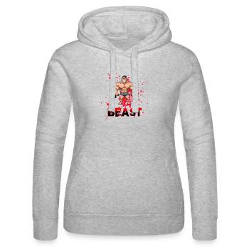 Beast - Women’s Hooded Sweater by Russell - heather grey - Front - Marisol (170cm)