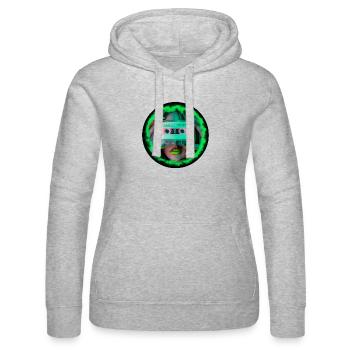 Dance with the Devil V2 - Women’s Hooded Sweater by Russell - heather grey - Front - Marisol (170cm)