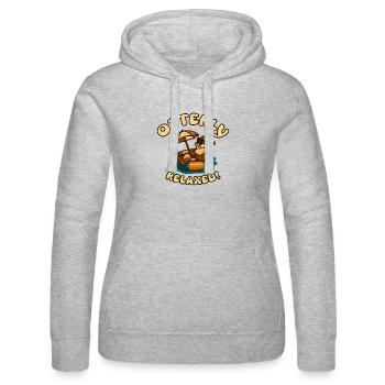 Entspannter Otter in der Sonne - Frauen Kapuzen Sweater von Russell - Grau meliert - Vorne - Marisol (170cm)