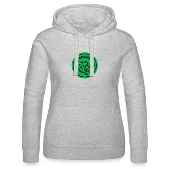 Cerveau créatif avec slogan motivant - Sweat à capuche Russell Femme - gris chiné - Devant - Marisol (170cm)