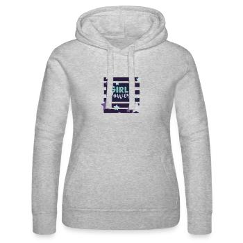Conception de motivations de pouvoir féminin - Sweat à capuche Russell Femme - gris chiné - Devant - Marisol (170cm)