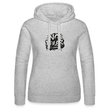 No Rules Graffiti Design - Women’s Hooded Sweater by Russell - heather grey - Front - Marisol (170cm)
