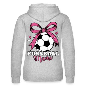 Fußball Mami Pink Schleife - Frauen Kapuzen Sweater von Russell - Grau meliert - Hinten - Marisol (170cm)