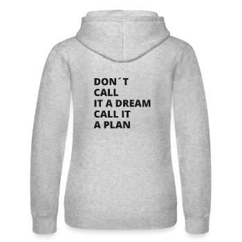 Nicht träumen - Frauen Kapuzen Sweater von Russell - Grau meliert - Hinten - Marisol (170cm)
