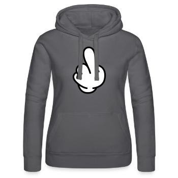 fuck_you_comic_02 - Frauen Kapuzen Sweater von Russell - Schwarz - Vorne - Marisol (170cm)
