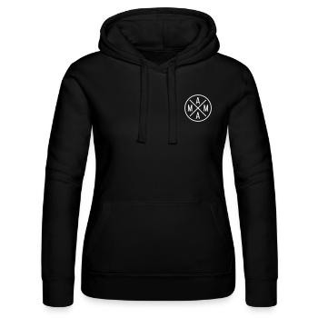 Mama Kreis mit Kreuz / Farbwechsel - Frauen Kapuzen Sweater von Russell - Schwarz - Vorne - Marisol (170cm)