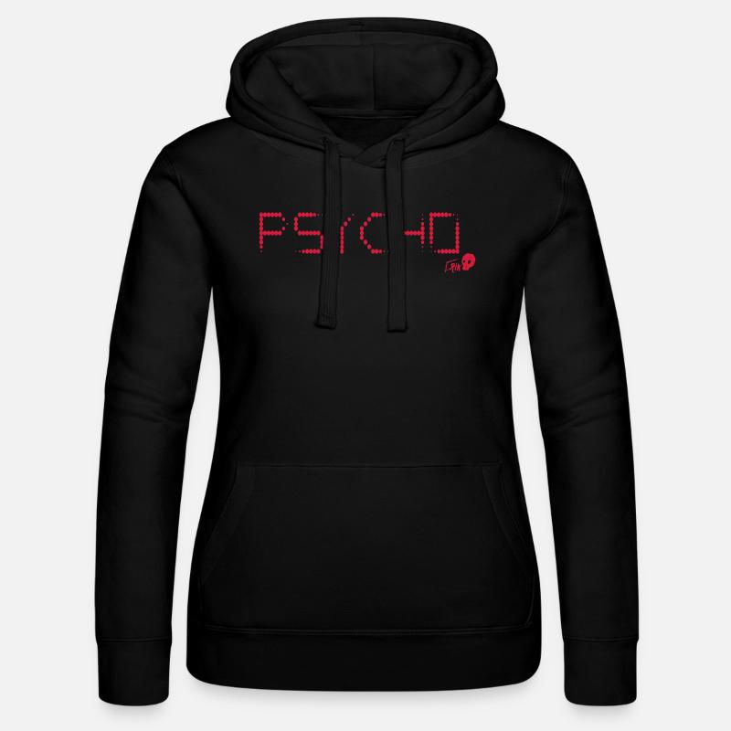 PSYCHO - Sweat à capuche Russell Femme - noir