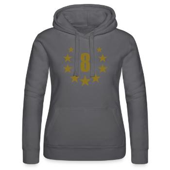 8 deluxe - Frauen Kapuzen Sweater von Russell - Schwarz - Vorne - Marisol (170cm)