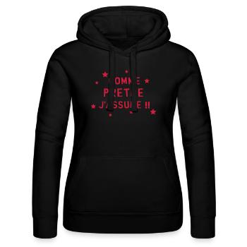 Prêtre / Pretre / Curé / Catho / Catholique - Sweat à capuche Russell Femme - noir - Devant - Marisol (170cm)