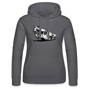 Autokran, crane (2 color) - Frauen Kapuzen Sweater von Russell - Schwarz - Vorne - Marisol (170cm)