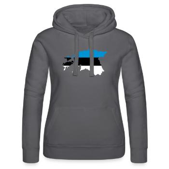 Estonia - Women’s Hooded Sweater by Russell - black - Front - Marisol (170cm)