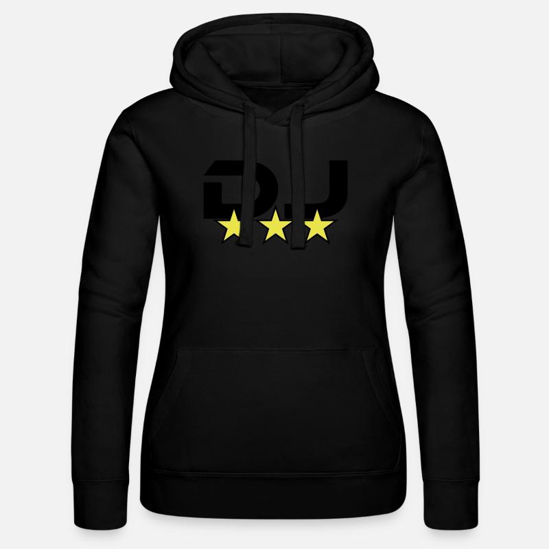 DJ! - Women’s Hooded Sweater by Russell - black