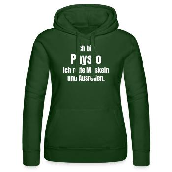 Physiotherapeut - Frauen Kapuzen Sweater von Russell - Flaschengrün - Vorne - Liana (172cm)