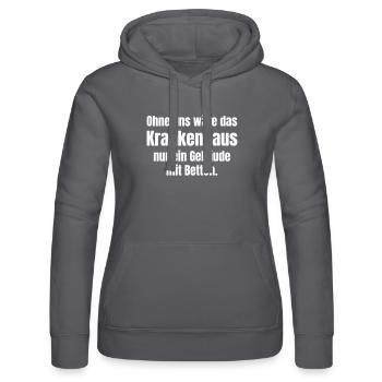 Ohne uns wäre das Krankenhaus nur eine Gebäude - Frauen Kapuzen Sweater von Russell - Schwarz - Vorne - Marisol (170cm)