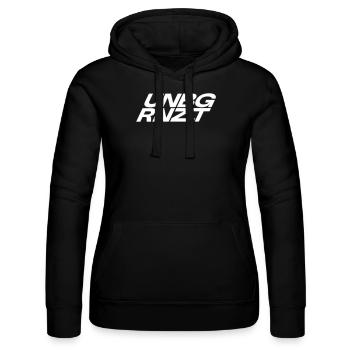 UNBGRNZT by Unbegrenzt Apparel - Frauen Kapuzen Sweater von Russell - Schwarz - Vorne - Marisol (170cm)