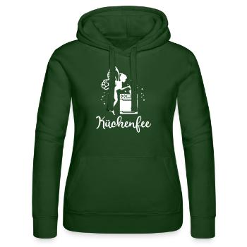 Beste Köchin Mama Oma Küche kochen backen Sterne - Frauen Kapuzen Sweater von Russell - Flaschengrün - Vorne - Liana (172cm)