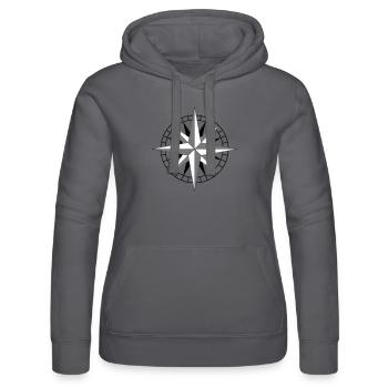 rose des vents - Sweat à capuche Russell Femme - noir - Devant - Marisol (170cm)