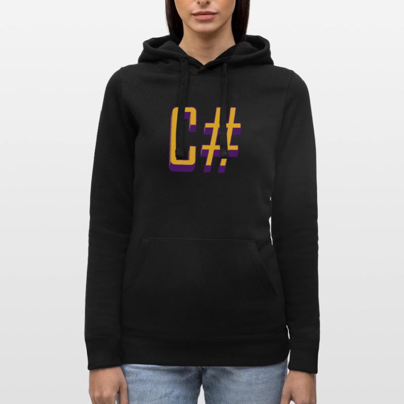 Programmiersprachen: C # / C sharp (Classic) Frauen Kapuzen Sweater von Russell