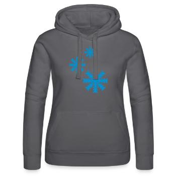 schneeflocken__f1 - Frauen Kapuzen Sweater von Russell - Schwarz - Vorne - Marisol (170cm)