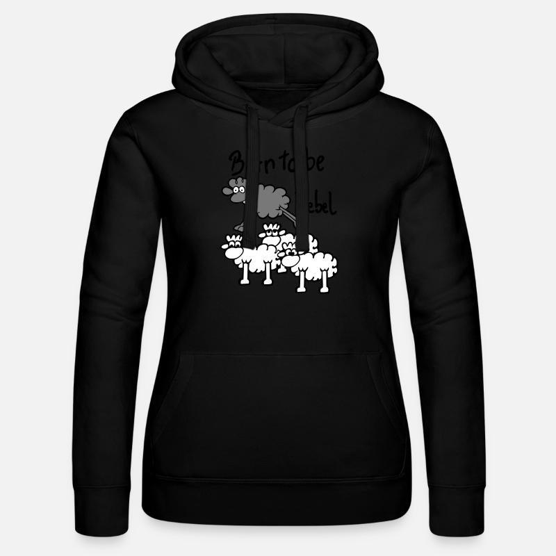 Born to be ... - Sweat à capuche Russell Femme - noir