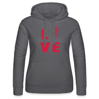 Arzt / Medizin / Kinderarzt / Kinderheilkunde - Frauen Kapuzen Sweater von Russell - Schwarz - Vorne - Marisol (170cm)