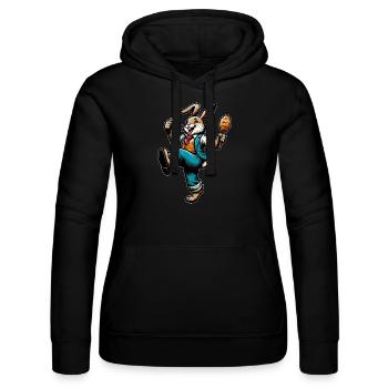 Chant du lapin de Pâques - Sweat à capuche Russell Femme - noir - Devant - Marisol (170cm)