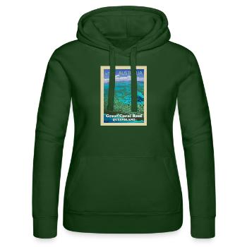 Great Barrier Reef - Frauen Kapuzen Sweater von Russell - Flaschengrün - Vorne - Liana (172cm)