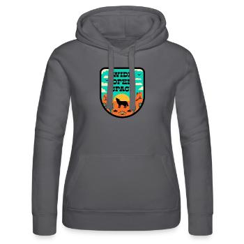 Wüste im retro stil - Frauen Kapuzen Sweater von Russell - Schwarz - Vorne - Marisol (170cm)