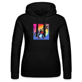 Dinosaurier - Frauen Kapuzen Sweater von Russell - Schwarz - Vorne - Marisol (170cm)