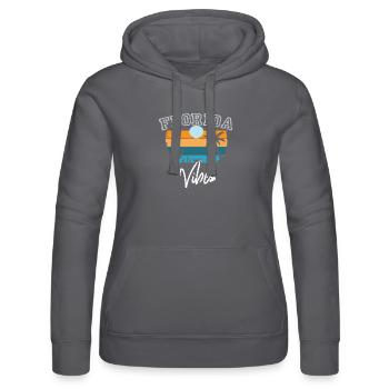 florida vibes Retro Florida - Women’s Hooded Sweater by Russell - black - Front - Marisol (170cm)