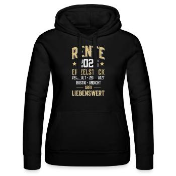 RENTNER RUHESTAND RENTE 2025 - Frauen Kapuzen Sweater von Russell - Schwarz - Vorne - Marisol (170cm)