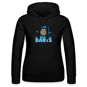 Born to play Darts - Frauen Kapuzen Sweater von Russell - Schwarz - Vorne - Marisol (170cm)