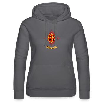Occitania flaming - Sweat à capuche Russell Femme - noir - Devant - Marisol (170cm)
