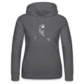 Hockey Girl – Eishockey Mama Style - Frauen Kapuzen Sweater von Russell - Schwarz - Vorne - Marisol (170cm)