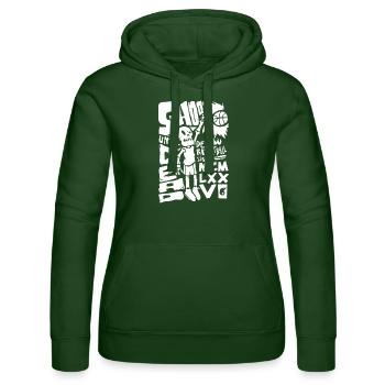 shoot until dead - Sweat à capuche Russell Femme - vert bouteille - Devant - Liana (172cm)