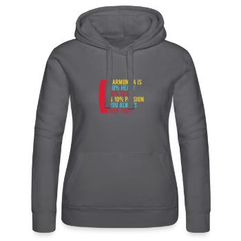 Funny Harmonica Player Heart Skill Passion - Frauen Kapuzen Sweater von Russell - Schwarz - Vorne - Marisol (170cm)